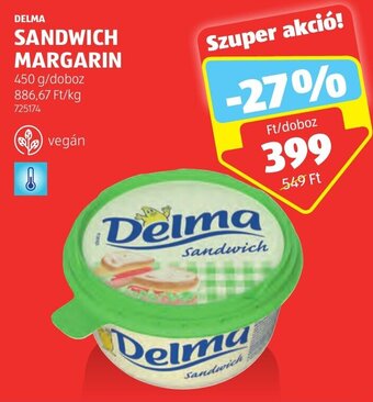 ALDI DELMA SANDWICH MARGARIN 450 g ajánlat