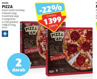 ALDI PIZZ'AH PIZZA 2 x 350 g ajánlat