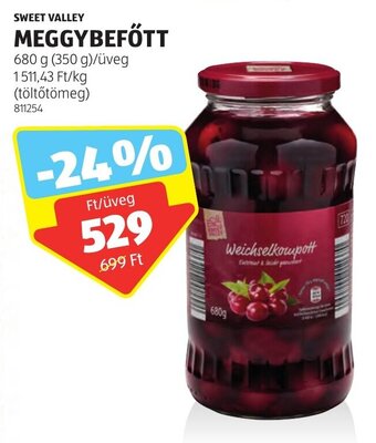 SWEET VALLEY MEGGYBEFŐTT 680 g