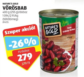 ALDI NATURE'S GOLD VÖRÖSBAB 400 g ajánlat