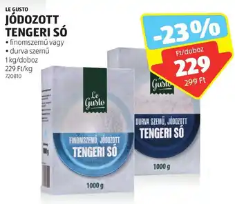 LE GUSTO JÓDOZOTT TENGERI SÓ 1 kg