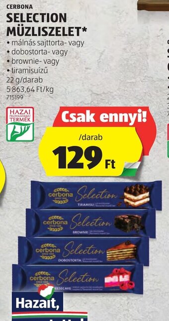 ALDI CERBONA SELECTION MÜZLISZELET 22 g ajánlat