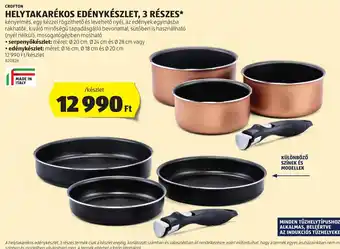 ALDI CROFTON HELYTAKARÉKOS EDÉNYKÉSZLET 3 részes ajánlat