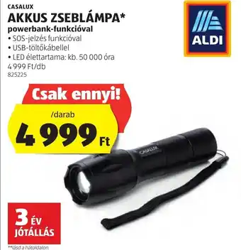 ALDI CASALUX AKKUS ZSEBLÁMPA 1 db ajánlat