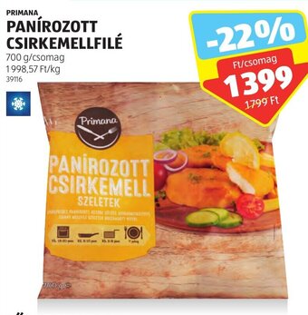 ALDI PRIMANA PANÍROZOTT CSIRKEMELLFILÉ 700 g ajánlat