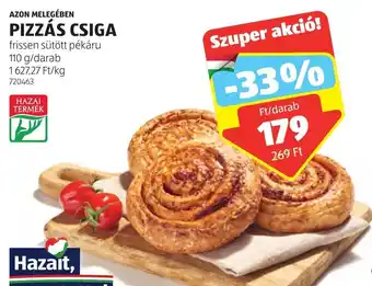 ALDI AZON MELEGÉBEN PIZZÁS CSIGA 110 g ajánlat
