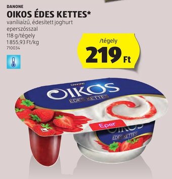 ALDI DANONE OIKOS ÉDES KETTES 118 g ajánlat