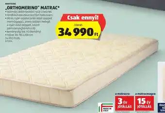 NOVITESSE ,,ORTHOMERINO" MATRAC 1 db