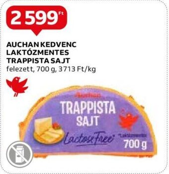 Auchan AUCHAN KEDVENC LAKTÓZMENTES TRAPPISTA SAJT 700 g ajánlat