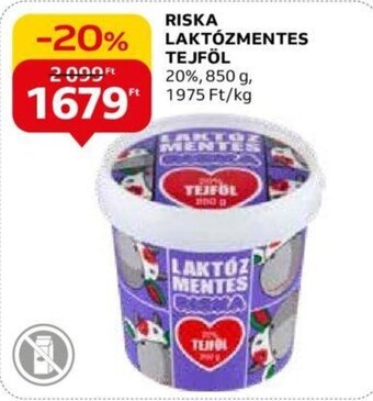 Auchan RISKA LAKTÓZMENTES TEJFÖL 850 g ajánlat