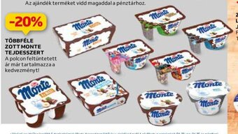 Auchan TÖBBFÉLE ZOTT MONTE TEJDESSZERT ajánlat