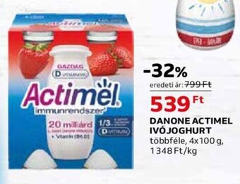 Auchan DANONE ACTIMEL IVÓJOGHURT 4 x 100 g ajánlat