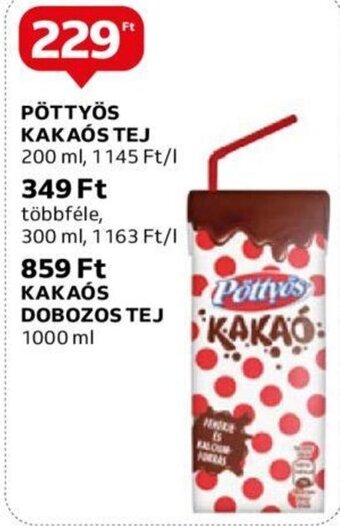 Auchan PÖTTYÖS KAKAÓS TEJ 200 ml ajánlat
