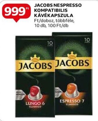 Auchan JACOBS NESPRESSO KOMPATIBILIS KÁVÉKAPSZULA 10 db ajánlat