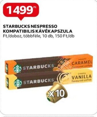 Auchan STARBUCKS NESPRESSO KOMPATIBILIS KÁVÉKAPSZULA 10 db ajánlat
