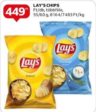 Auchan LAY'S CHIPS 55 / 60 g ajánlat