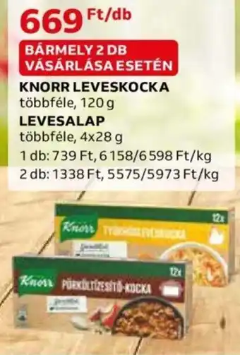 Auchan KNORR LEVESKOCKA stb. 120 g / 4 x 28 g ajánlat