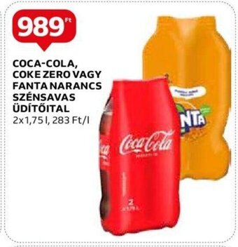 Auchan COCA-COLA, COKE ZERO stb. 2 x 1,75 l ajánlat