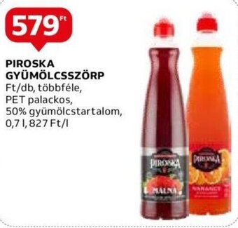 Auchan PIROSKA GYÜMÖLCSSZÖRP 0,7 l ajánlat