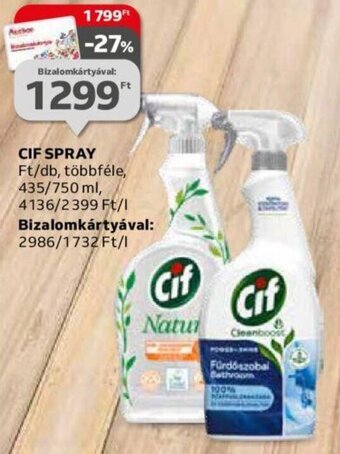 Auchan CIF SPRAY 435 / 750 ml ajánlat