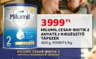 Auchan MILUMIL CESAR-BIOTIK 2 ANYATEJ-KIEGÉSZÍTŐ TÁPSZER 400 g ajánlat