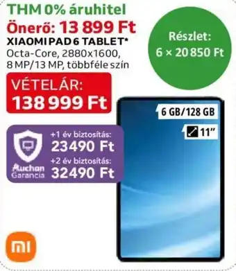 Auchan XIAOMI PAD 6 TABLET 1 db ajánlat
