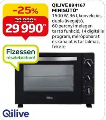 Auchan QILIVE 894167 MINISÜTŐ 1 db ajánlat