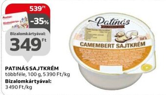 Auchan PATINÁS SAJTKRÉM 100 g ajánlat