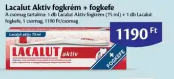 EcoFamily Lacalut Aktiv fogkrém + fogkefe 1 db / 75 ml ajánlat