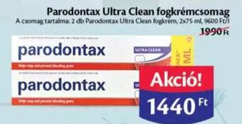 EcoFamily Parodontax Ultra Clean fogkrémcsomag 2 x 75 ml ajánlat