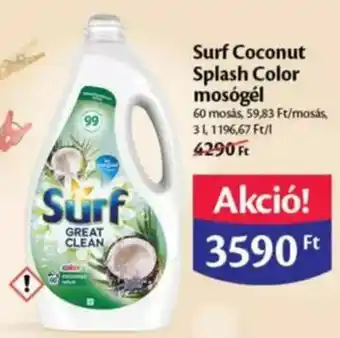 EcoFamily Surf Coconut Splash Color mosógél 3 l ajánlat