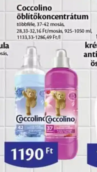 EcoFamily Coccolino öblítőkoncentrátum 925 - 1050 ml ajánlat