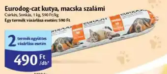 Eurodog-cat kutya, macska szalámi 1 kg