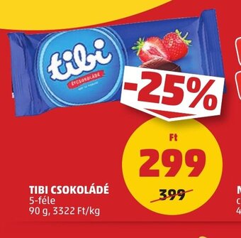 PENNY TIBI CSOKOLÁDÉ 90 g ajánlat