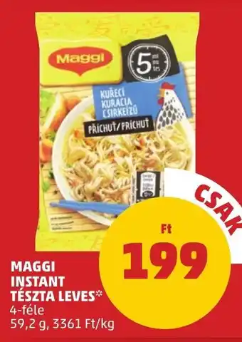 PENNY MAGGI INSTANT TÉSZTA LEVES 59,2 g ajánlat