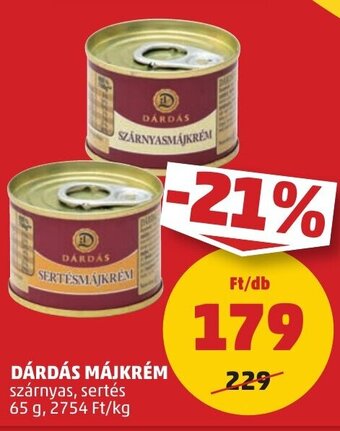 PENNY DÁRDÁS MÁJKRÉM 65 g ajánlat
