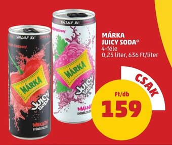 PENNY MÁRKA JUICY SODA 0,25 l ajánlat