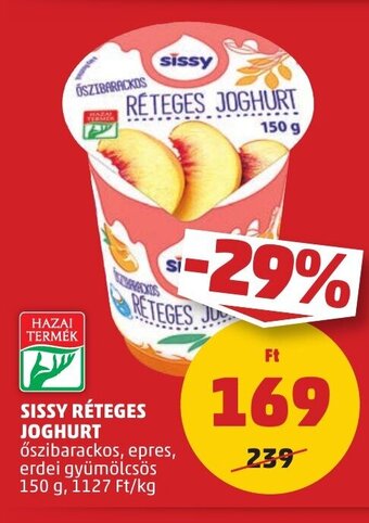 PENNY SISSY RÉTEGES JOGHURT 150 g ajánlat