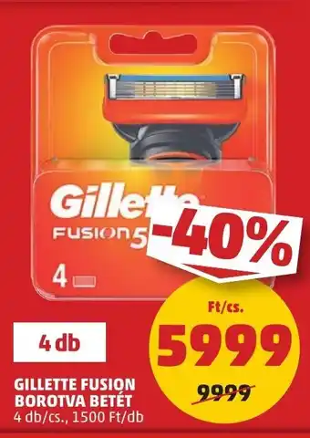 PENNY GILLETTE FUSION BOROTVA BETÉT 4 db ajánlat