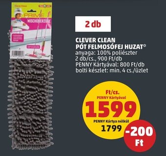 PENNY CLEVER CLEAN PÓT FELMOSÓFEJ HUZAT 2 db ajánlat