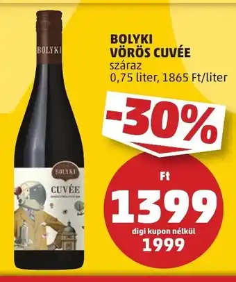 BOLYKI VÖRÖS CUVÉE 0,75 l