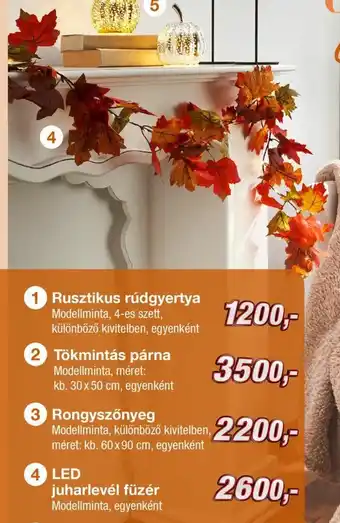 LED juharlevél füzér 1 db