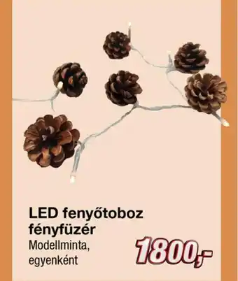 LED fenyőtoboz fényfüzér 1 db