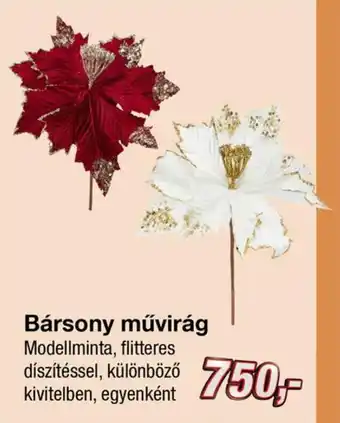 Bársony művirág 1 db