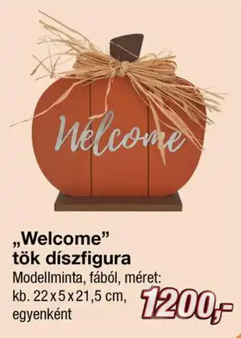 ,,Welcome" tök díszfigura 1 db