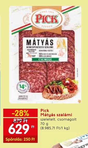 Spar Pick Mátyás szalámi 70 g ajánlat