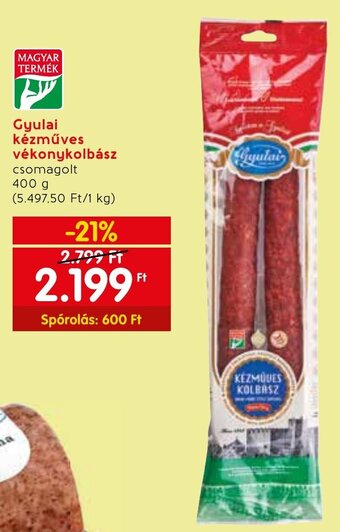 Spar Gyulai kézműves vékonykolbász 400 g ajánlat