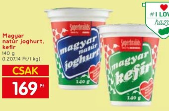 Magyar natúr joghurt, kefir 140 g