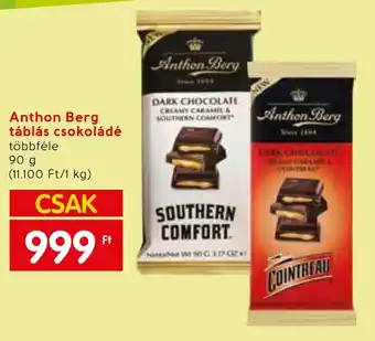 Spar Anthon Berg táblás csokoládé 90 g ajánlat