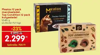Spar Meatos 12 pack macskaeledel stb. 12 x 85 g ajánlat